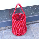 Women Beaded Handbag Colorful Summer Beach bags Summer Casual Bucket