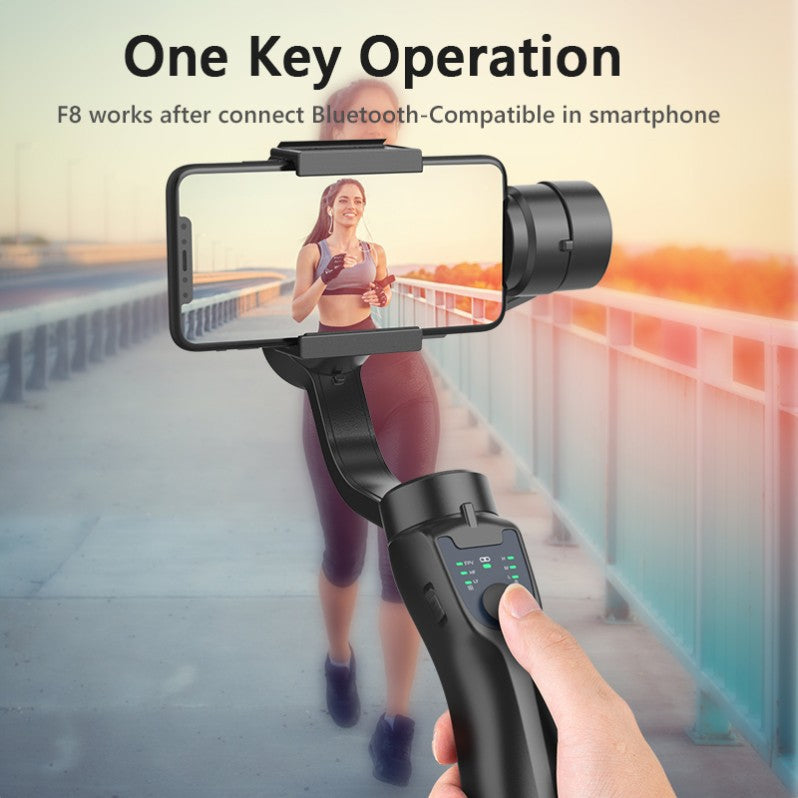 F8 mobile phone camera stabilizer handheld three-axis anti shake platform Tiktok live broadcast tripod short video camera stabilizer - TrendTrove