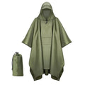 3 In 1 Outdoor Military Raincoat Hooded Sleeve Waterproof Rain Poncho Motorcycle Rain Cover Camping Hiking Travel Rainwear Tent - TrendTrove