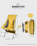 Outdoor Folding Chair Heighten Moon Chair Portable Camping Fishing Chair Leisure Beach Chair Back Chair - TrendTrove