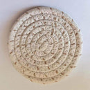 Cotton thread placemat hand woven insulation mat bowl mat cup mat thickened and simple cotton linen table mat - TrendTrove