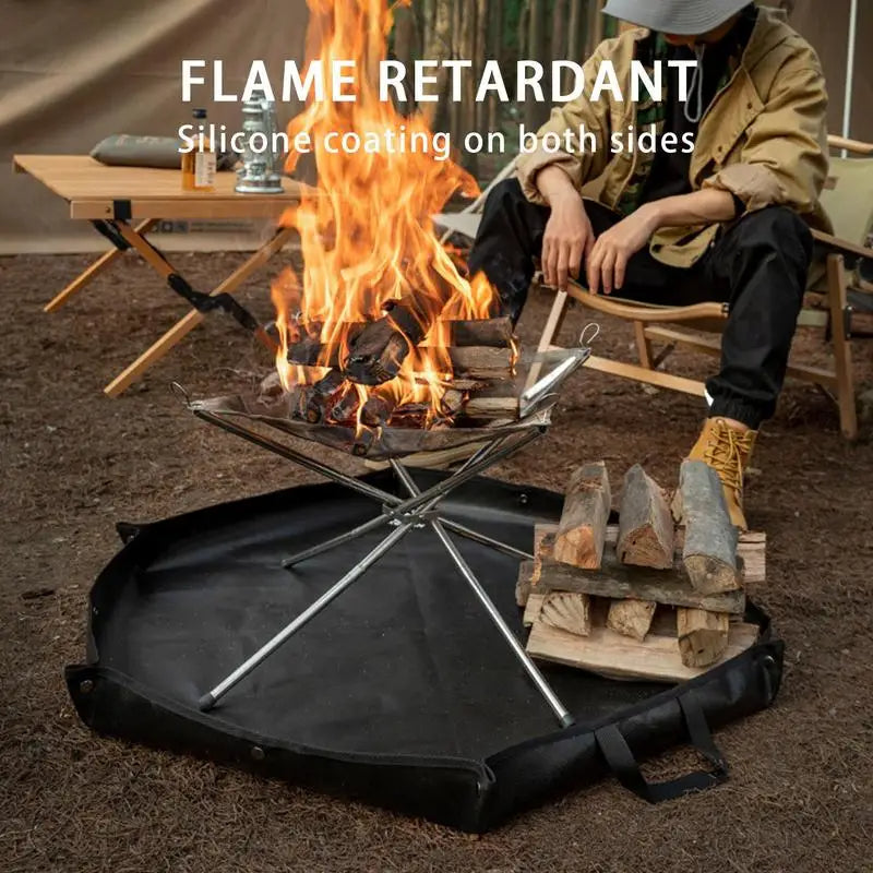 Camping Fireproof Mat Hexagonal Folding Heat Resistant Flame Retardant Insulation Pad Stove Anti Flame Padding Camping Supplies - TrendTrove