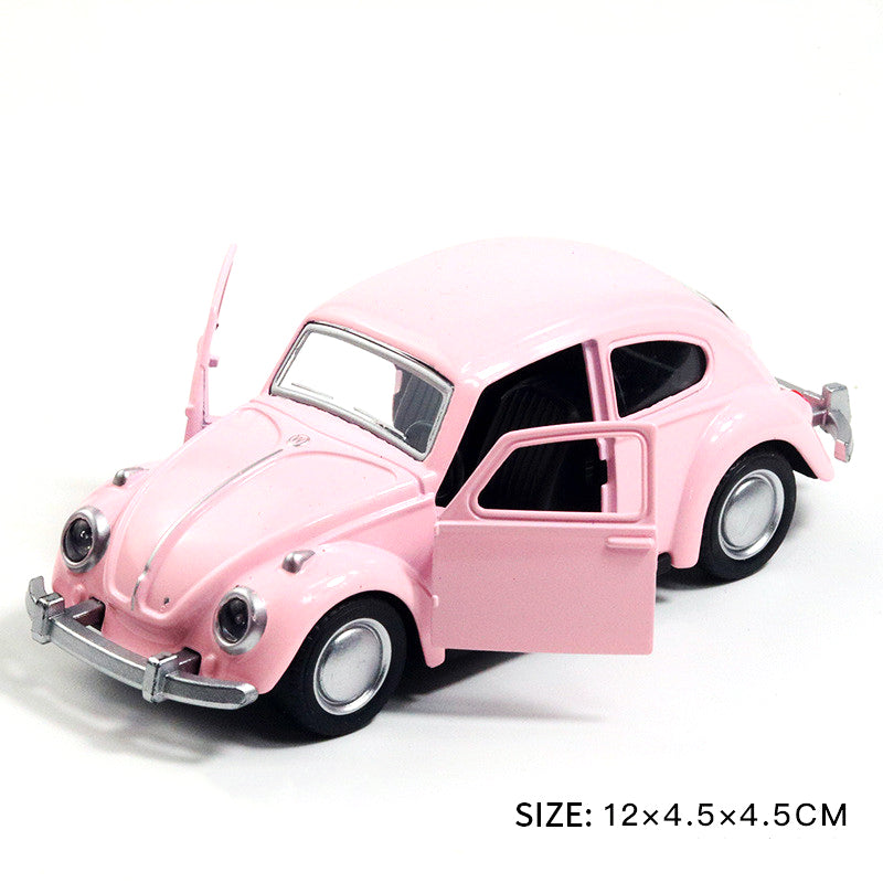 Alloy Car Model Classic Car Door Pull Back Children's Toy Car Girl Cake Decoration Car Ornaments