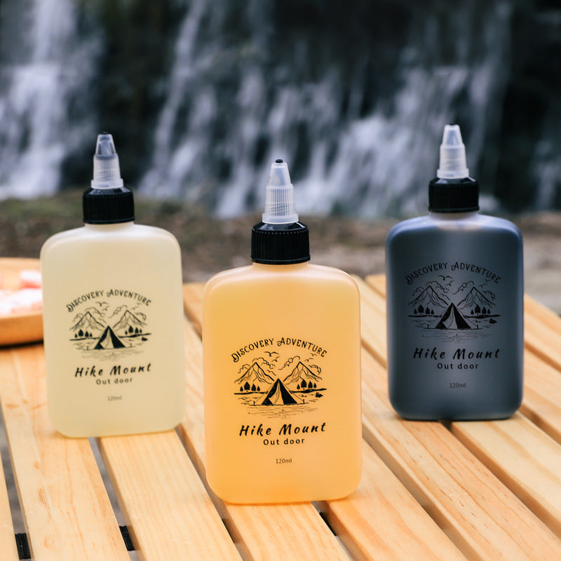 Outdoor oil bottles portable barbecue supplies seasoning jars camping tips sealed soy sauce and vinegar seasoning bottles - TrendTrove