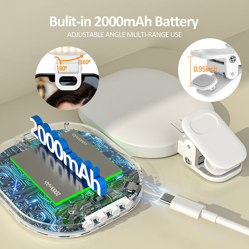 Mobile phone fill light, live broadcast ring light, computer laptop photography light, LED video conference fill light - TrendTrove