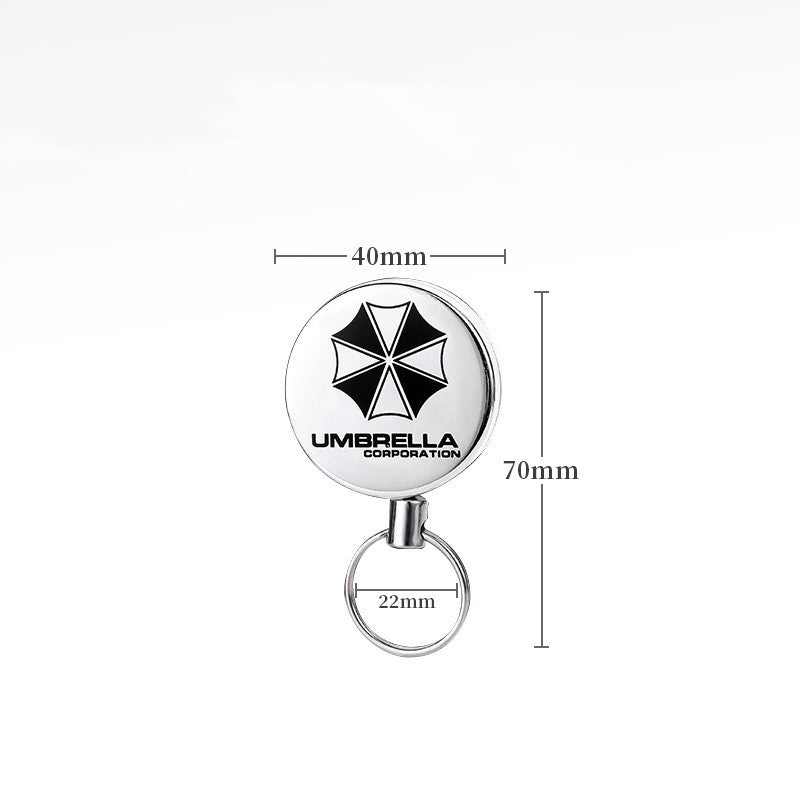 Outdoor equipment high elasticity telescopic steel wire rope keychain anti loss and anti-theft telescopic keychain - TrendTrove