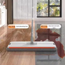 A 33cm Home Floor Cleaning Set: Hand Free Flat Mop & Bucket, 360° Rotating, Washable Microfiber, Lazy Cleaning Tool. - TrendTrove