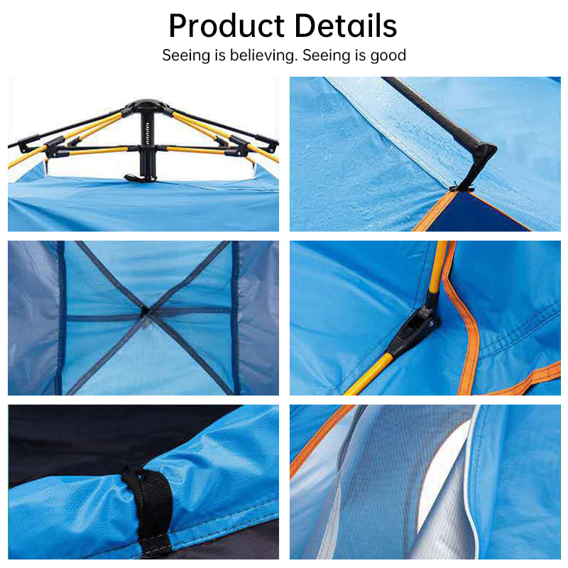 Quick-Deploy Green/White Outdoor Tent, Comfortably Accommodating 3-4 People on Camping Trips - TrendTrove