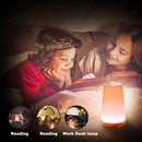 Wood grain remote control touch night light creative pat table lamp bedroom bedside lamp rainbow atmosphere light - TrendTrove