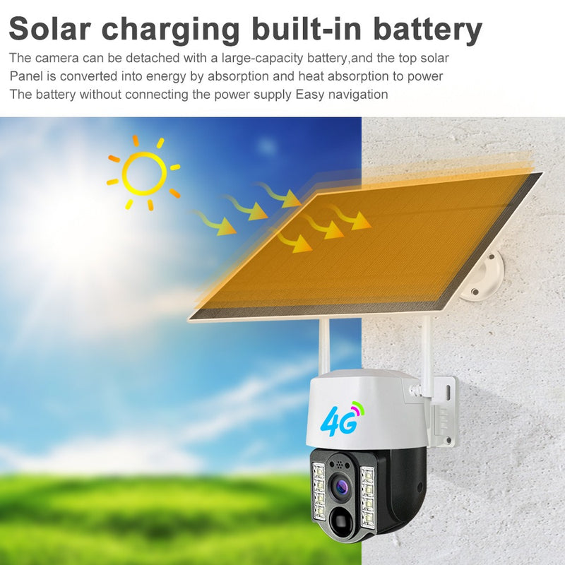 V380 New Arrival 3MP Wireless WiFi Security CCTV Camera Night Vision Sim Card Solar 4G  Outdoor - TrendTrove