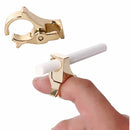 Cigarette Ring Holder Hands Clip On Rack Men & Women Gold Plated Alloy Ideal Gadget for Console, Guitar Play and Driving