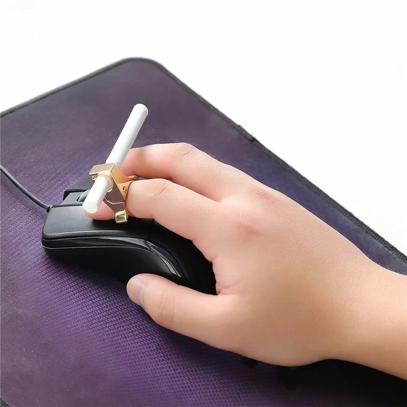 Cigarette Ring Holder Hands Clip On Rack Men & Women Gold Plated Alloy Ideal Gadget for Console, Guitar Play and Driving