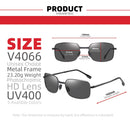 Men Fold Photochromic Sunglasses with Polarized Lens Rectangle Folding Metal Male Sun Glasses Trending Products - TrendTrove