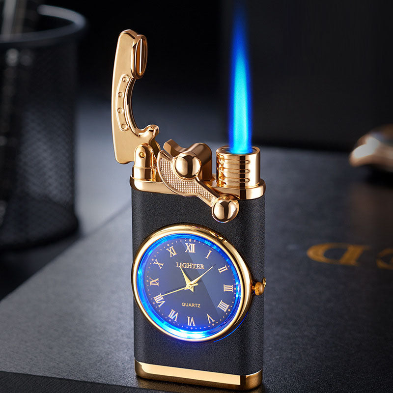 Multi functional electronic watch cigarette lighter integrated into one machine, versatile men's gift lighter - TrendTrove