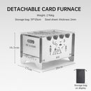 Outdoor folding barbecue stove stainless steel card stove bonfire stove portable camping heating stove burning firewood stove - TrendTrove