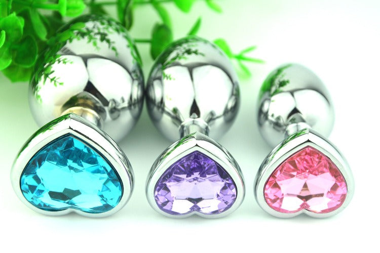 Sexual Products Adult Products Metal Backyard Heart-Shaped Anal Plug Anal Expansion Toys Sex Products Alternative