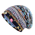 Hooded women's cotton printed versatile sun protection hat