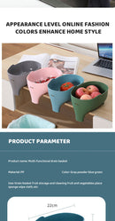 سلة تصريف على شكل فيل، سلة تصريف متعددة الأغراض لتخزين المطبخ، سلة فواكه وخضراوات منزلية، سلة تصريف بلاستيكية