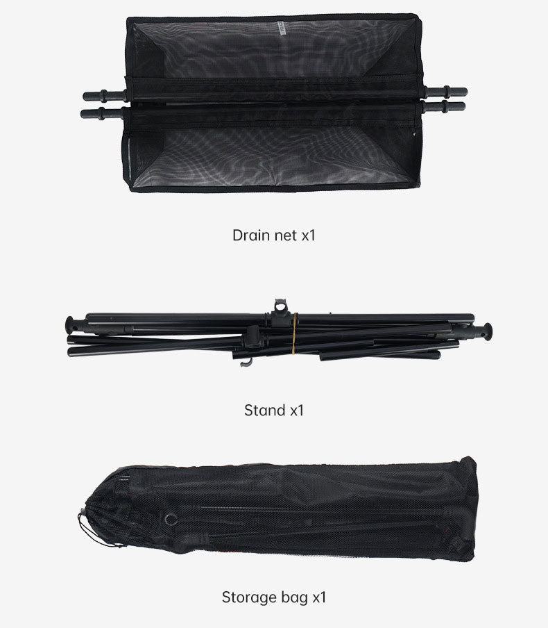 Outdoor camping folding shelf camping car drying rack drying net drying rack storage rack - TrendTrove