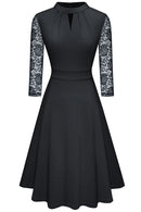Stand up collar dress, Amazon's best-selling OL commuting big swing A-line skirt