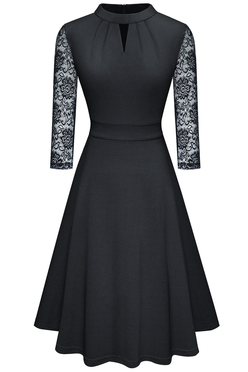 Stand up collar dress, Amazon's best-selling OL commuting big swing A-line skirt