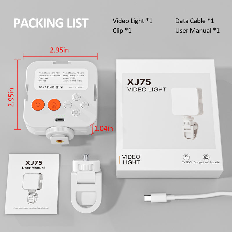 Camera pocket light atmosphere mini RGB mobile phone fill light live VLOG video conference photography light - TrendTrove