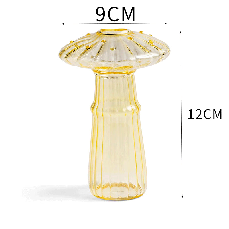 Glass Mushroom Vase Aromatherapy Vase Hydroponic Flower Arrangement Decoration Home Decoration Glass Creative Vase - TrendTrove