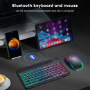 Suitable for iPad gradient luminous wireless keyboard and mouse set tablet Bluetooth keyboard - TrendTrove