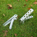 Anti scald pot clamp aluminum alloy perforated pot clamp outdoor portable hand clamp picnic barbecue kitchen tool pot handle - TrendTrove