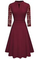 Stand up collar dress, Amazon's best-selling OL commuting big swing A-line skirt