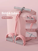 Multi 6 Tube Elastic Pedal Function Tension Rope Bands Fitness Sit Ups Exercises Elastics Tape Home Resistance Bands - TrendTrove