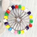 Baby Child Safety Pins Smiley Pins Plastic Safety Pins Medium Size About 40 Large Size About 55 mm