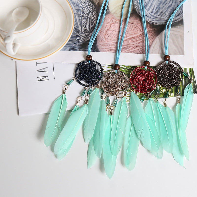 Car Pendant Feather Car Hanging Dream Catcher Car Interior Accessories Strap Car Accessories