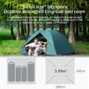 Quick-Deploy Green/White Outdoor Tent, Comfortably Accommodating 3-4 People on Camping Trips - TrendTrove