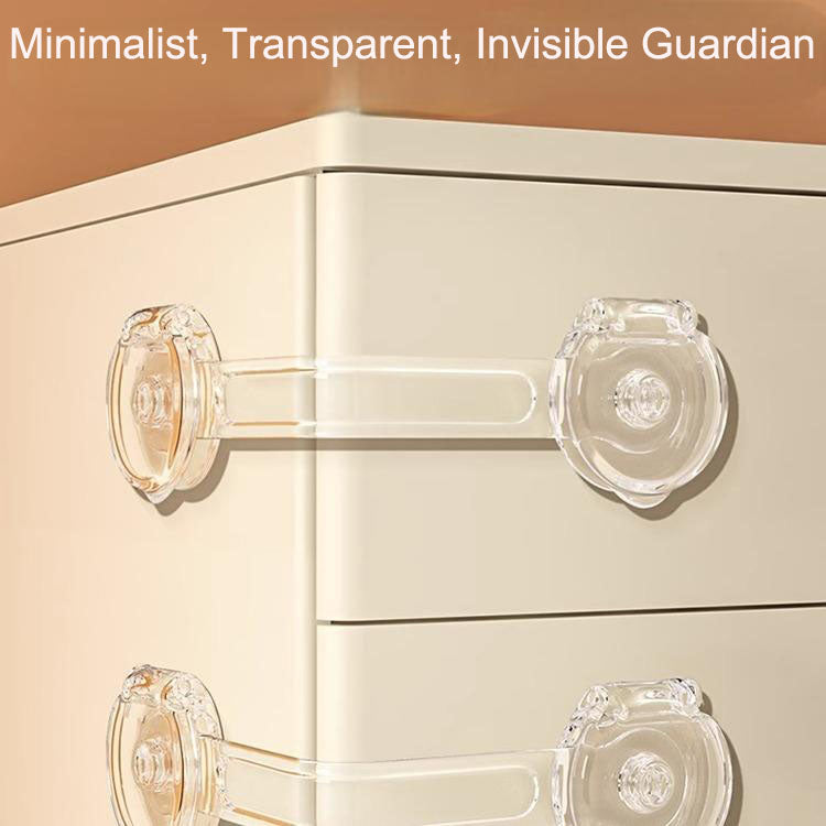 Infant and child safety lock buckle, anti opening drawer lock, cabinet door lock, refrigerator lock, multifunctional transparent - TrendTrove