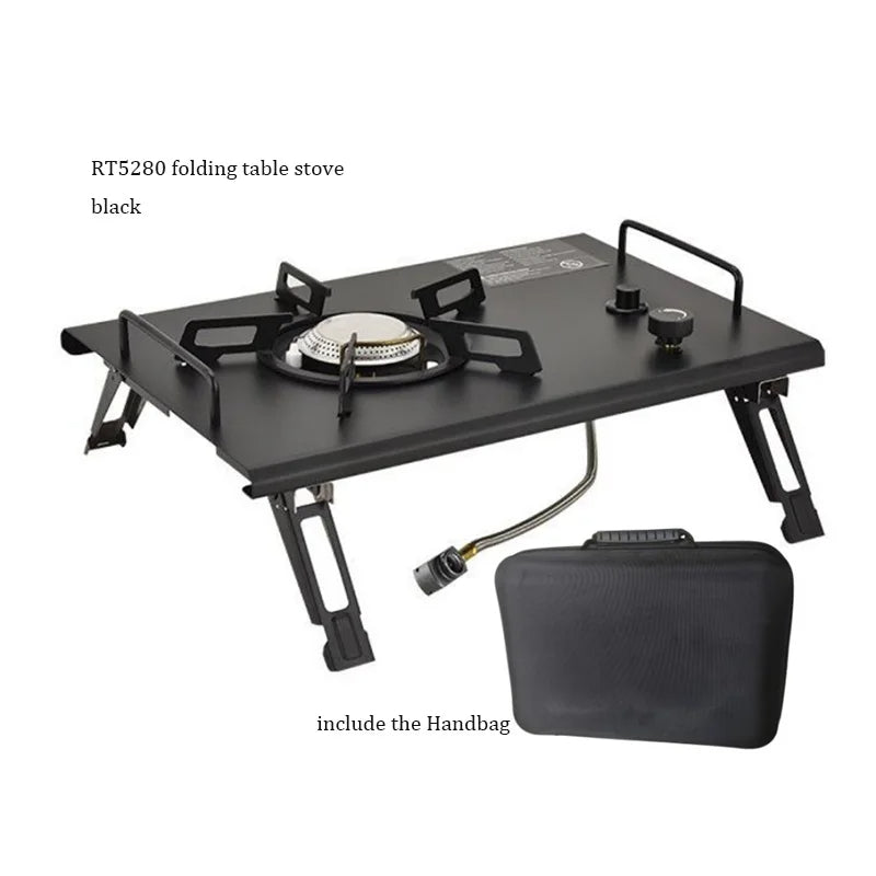 Camping Gas Stove Foldable IGT Gas Stove 4000W Stainless Steel Camping Table Stove Portable Outdoor Picnic Desktop Furnace - TrendTrove
