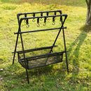 Outdoor camping folding shelf camping car drying rack drying net drying rack storage rack - TrendTrove