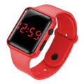 LED electronic watch/student fashion sports LED Apple square silicone electronic watch