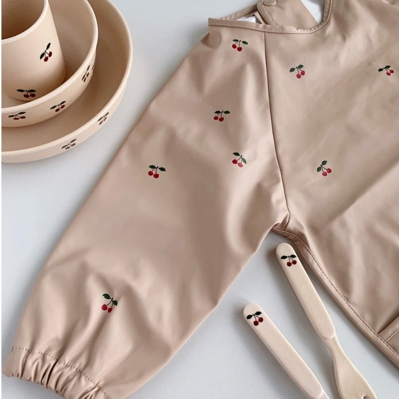 Baby Bibs Waterproof Infant Eating Bib with Pocket Children Drawing Machine Washable Long Sleeve Apron Kid Burp Cloth Baby Stuff - TrendTrove