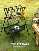 Outdoor camping folding shelf camping car drying rack drying net drying rack storage rack - TrendTrove