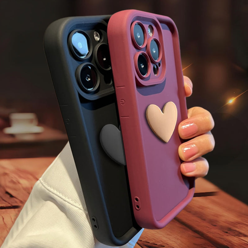 3D Love Suitable for Apple 15 Phone Protective Case Skin friendly Matte iPhone 14 ProMax Lens All Inclusive 16 - TrendTrove
