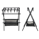 Outdoor camping folding shelf camping car drying rack drying net drying rack storage rack - TrendTrove