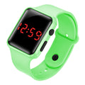 LED electronic watch/student fashion sports LED Apple square silicone electronic watch