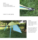 Pop Up Beach Tent Sun Shade Shelter Anti-UV Shelter Fully Automatic Folding Camping Tent - TrendTrove