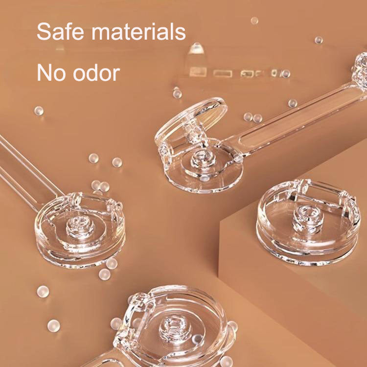 Infant and child safety lock buckle, anti opening drawer lock, cabinet door lock, refrigerator lock, multifunctional transparent - TrendTrove