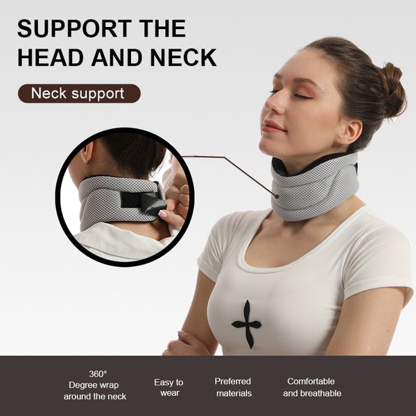Home therapy sponge shoulder protector cervical vertebrae protector neck cover three-stage neck protector breathable neck support anti-lower head corrector - TrendTrove