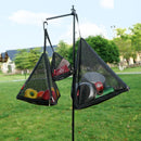 Outdoor triangular sun drying net, foldable storage net, camping hanging net, storage basket, PVC hanging net bag - TrendTrove