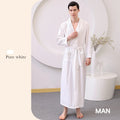 Thin satin bathrobe with quick drying water absorption for couples women's long and plus size yukata for men - TrendTrove