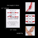 2pcs/set ONE FOR YOU ONE FOR ME Together Forever Love Infinity 8 Charm Bracelet Red String Couple Bracelets Lovers Wish Jewelry