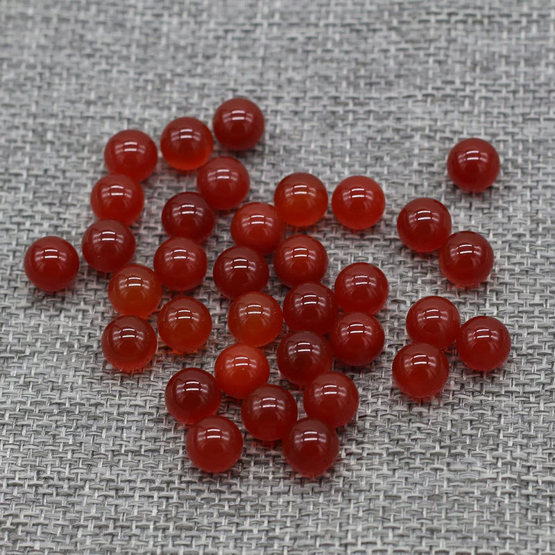 20Pcs Natural Stone Beads 8 MM Without Hole Round Semi-Precious For Potted Plants Fish Tank Decorations